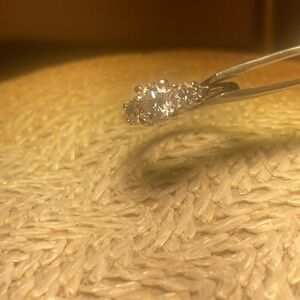 Elegant Silver Diamond Ring